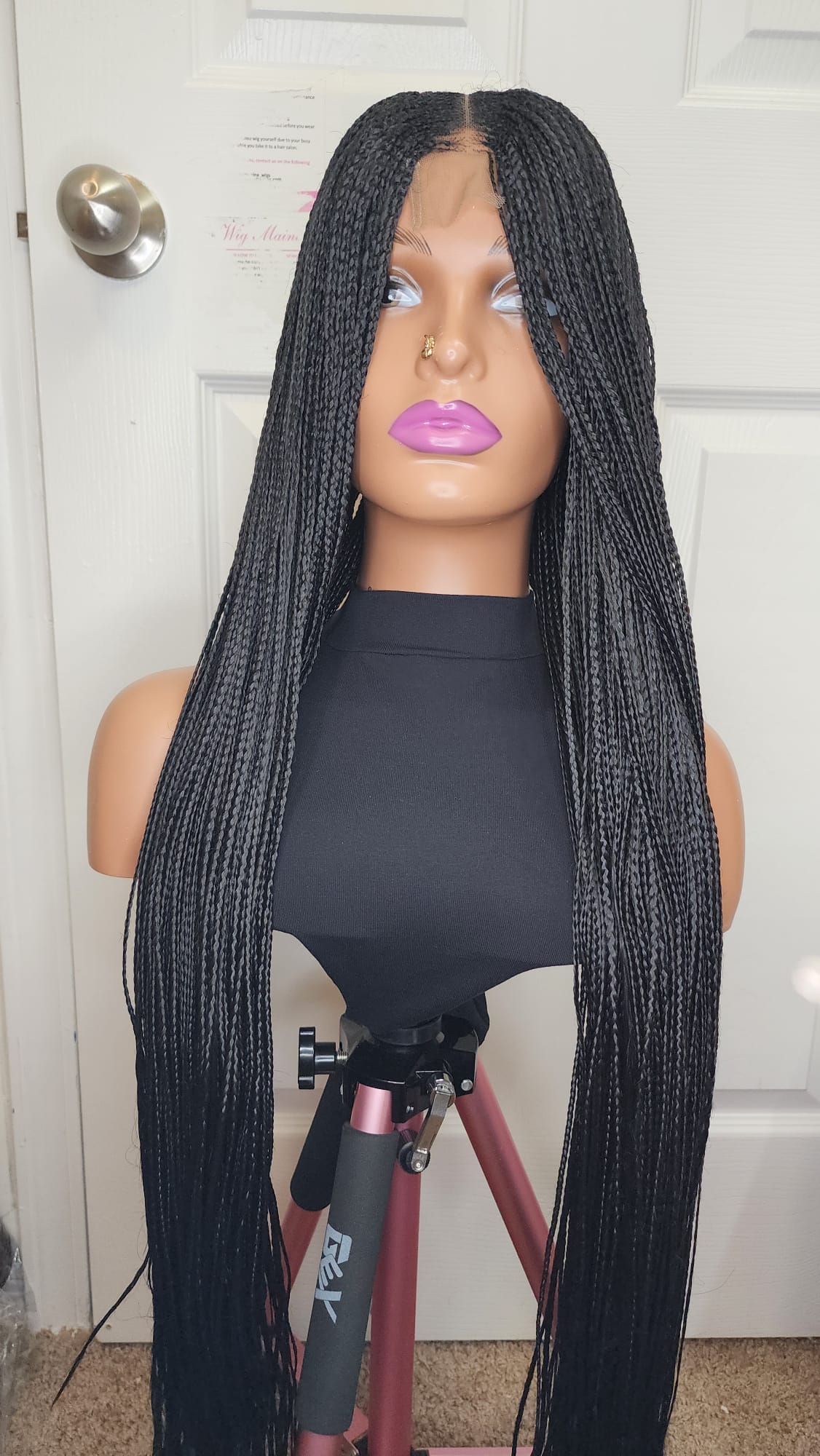 Ready to ship silky knotless cloure braided wig