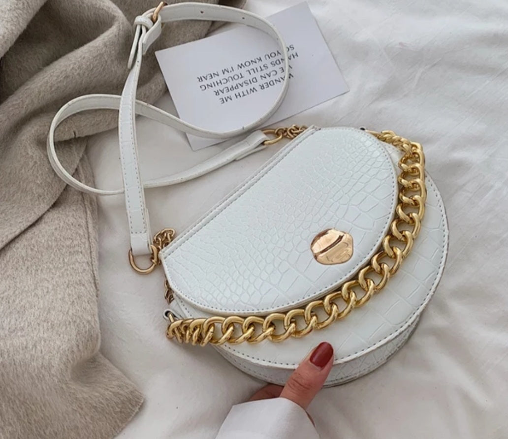 Zeeva fashion big chain shoulder crossbody handbags