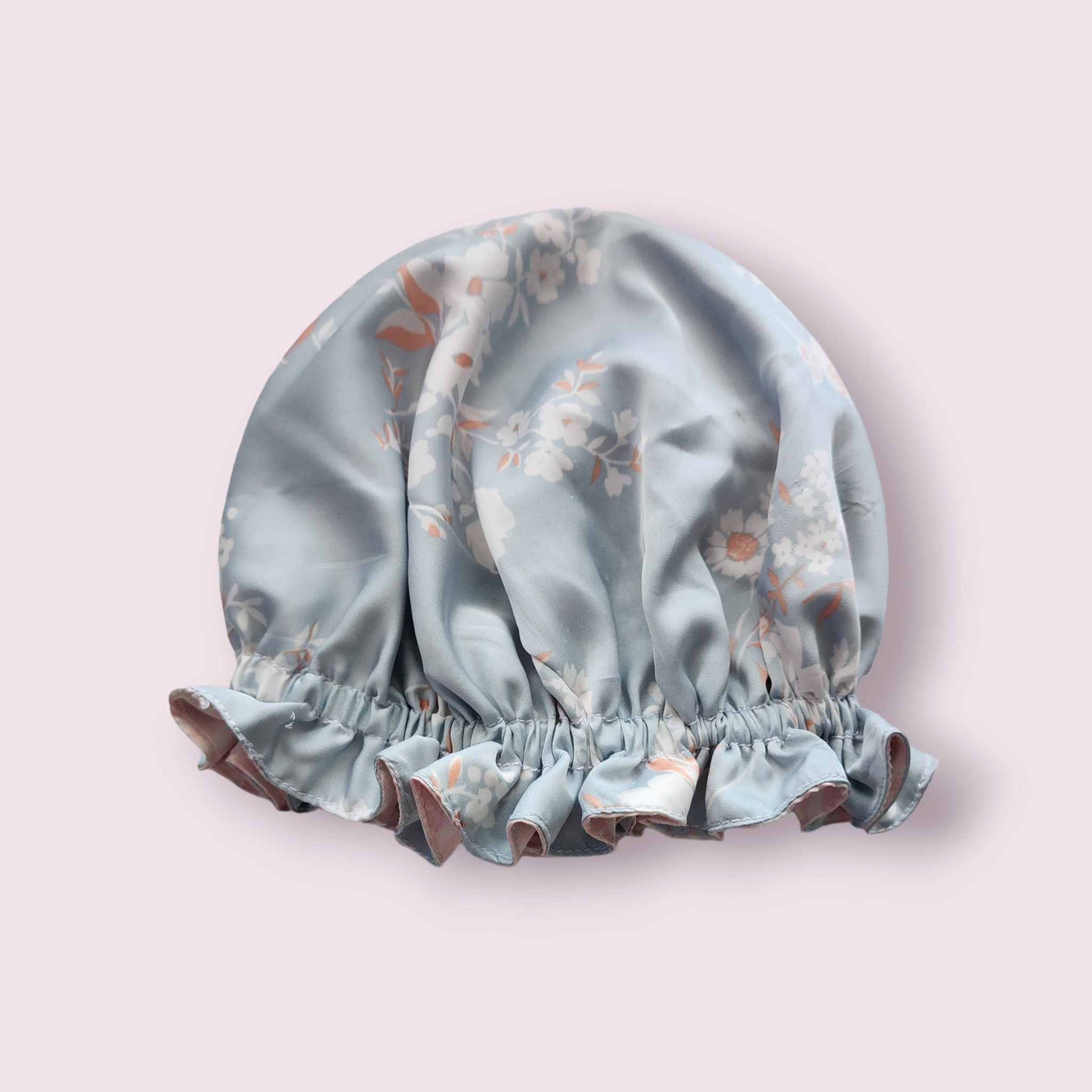 Floral design, Satin Baby Bonnet, kids bonnet,