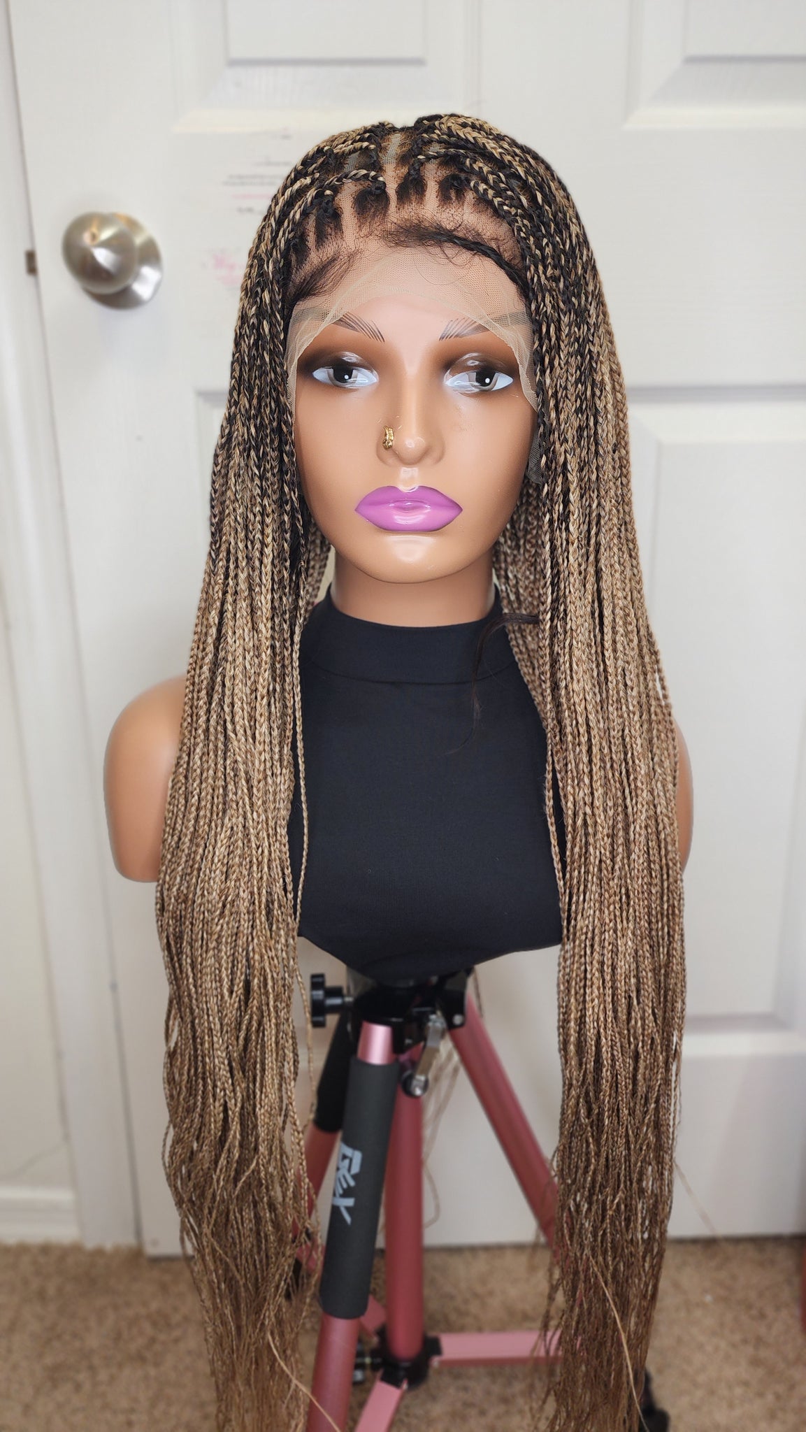 Ready to ship silky frontal knotless Braided wigs