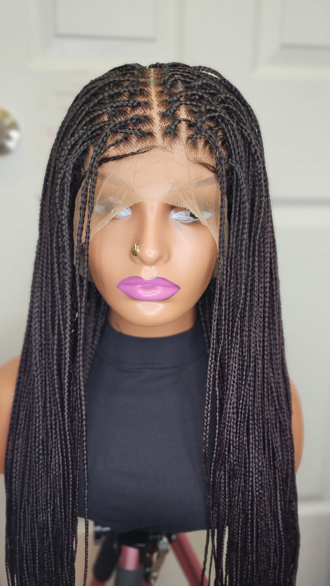 Ready to ship Frontal knotless braided wigs