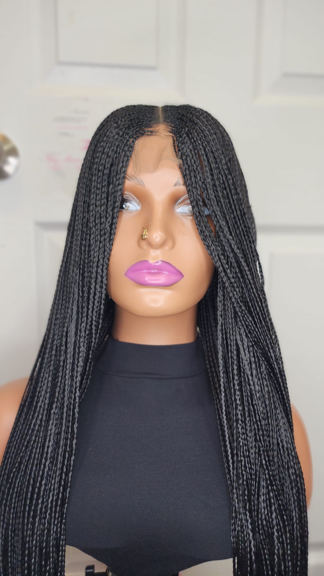 Ready to ship silky knotless cloure braided wig