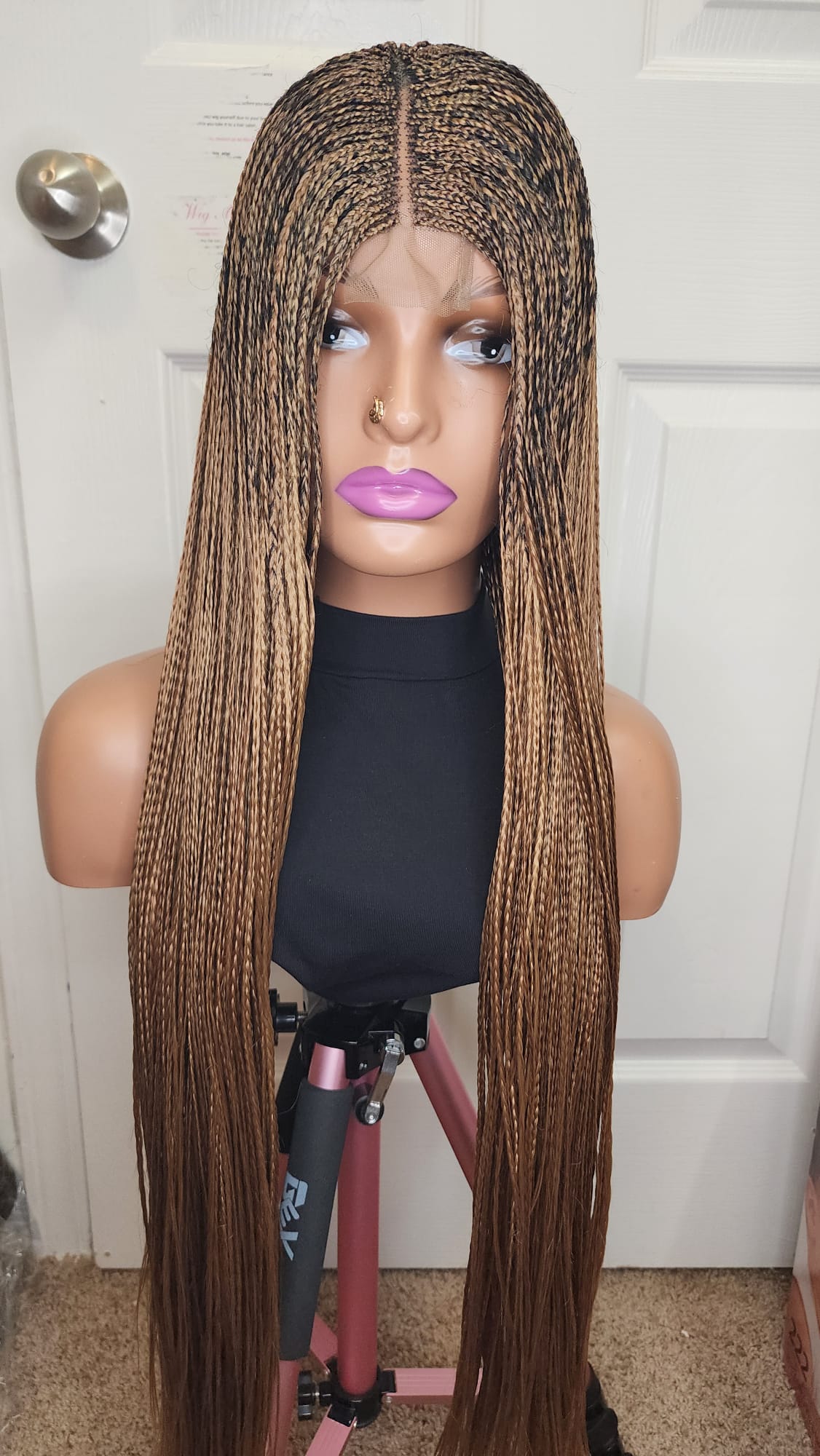 Ready to ship silky knotless cloure braided wig