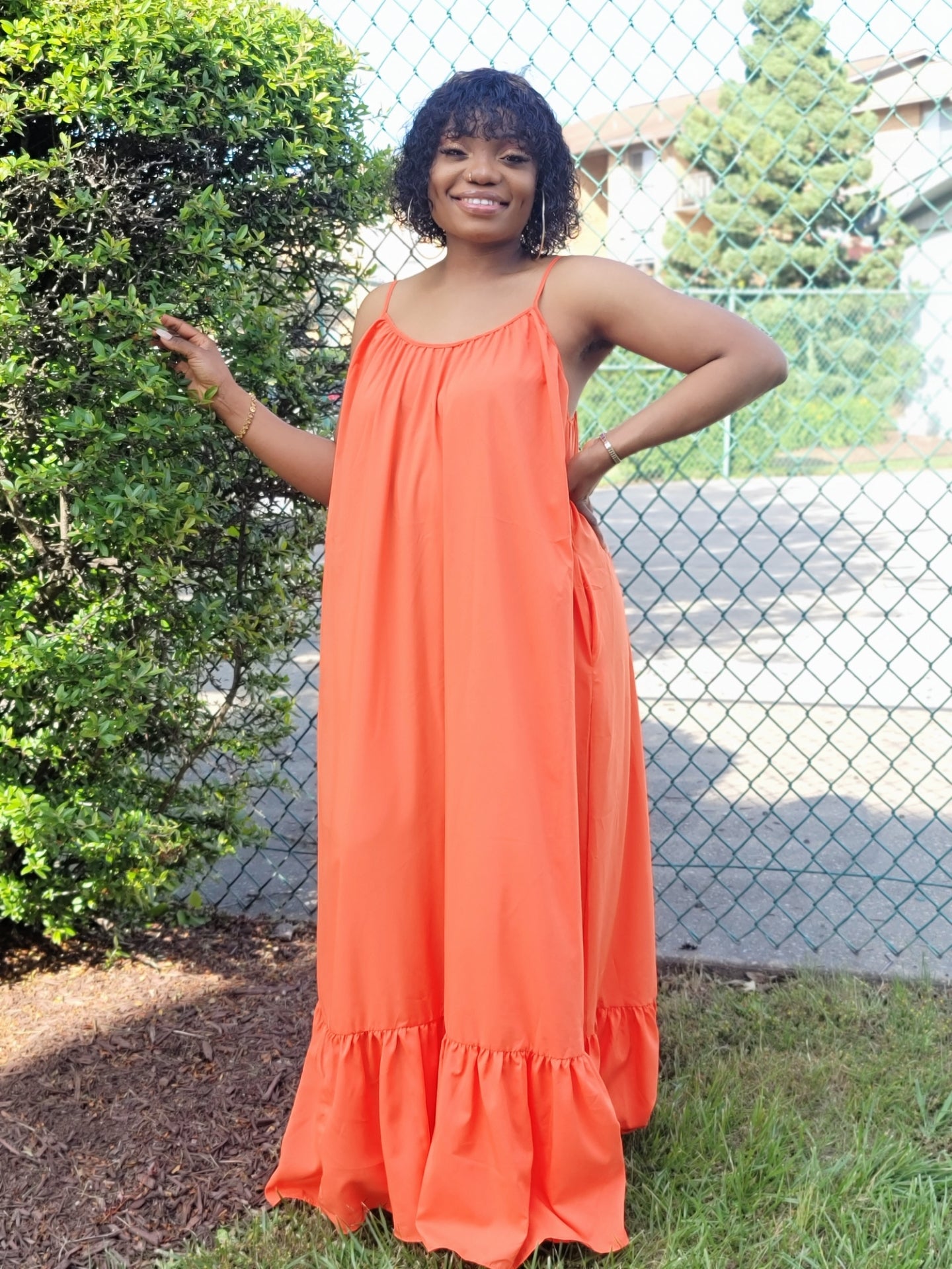 Simi Spaghetti Strap Maxi Dress